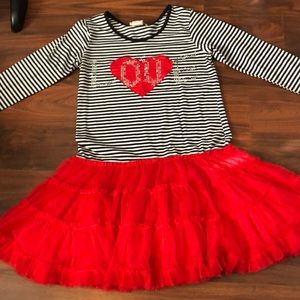 Red and Black LOVE tutu dress
